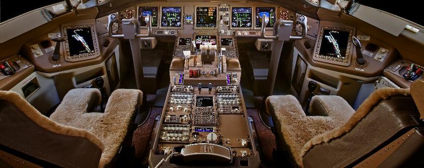 Boeing 777-200 cockpit shown in this photo courtesy of Nick Gleis taken in the United States September 26, 2011 Reuters