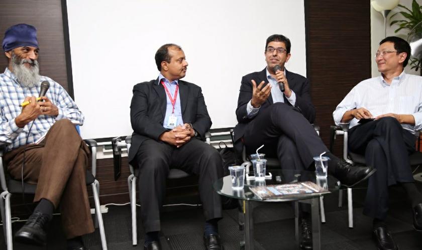 Meet the buyers (from left): The Disrupt panel discussion session moderated by DNA founder Karamjit Singh; featuring KPJ Healthcare CIO Dr Mubbashir Iftikhar; Mydin IT director Malik Murad Ali; and Eversendai Corporation head of IT Goh Eng Choon. u00e2u20acu201d DNA 