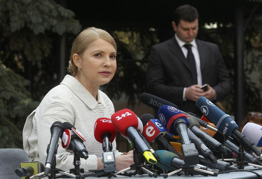 Ukrainian politician Yulia Tymoshenko, released from jail February after her arch-foe Viktor Yanukovich fled from power, speaks at a news conference in Kiev, March 27, 2014 Reuters