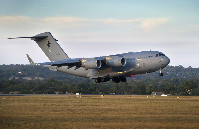 Royal Australian Air Force (RAAF) C-17 Globemaster carrying an Australian Navy Seahawk helicopter from 816 Squadron on board lands at RAAF Base Pearce, located north of Perth, March 28, 2014. u00e2u20acu201d Reuters pic