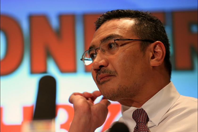 Defence and Acting Transport Minister Datuk Seri Hishammuddin Hussein at the daily MH370 press conference at the Sama Sama Hotel in KLIA, on March 14, 2014. u00e2u20acu201d Picture by Saw Siow Feng
