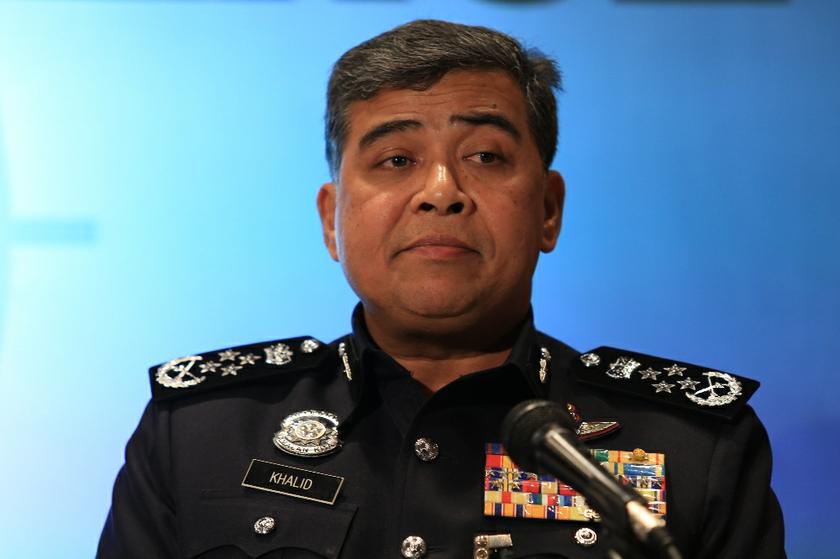 Inspector General of Police Tan Sri Khalid Abu Bakar at the MH370 daily press conference at the Sama Sama Hotel in Sepang, on March 16, 2014. u00e2u20acu201d Picture by Saw Siow Feng