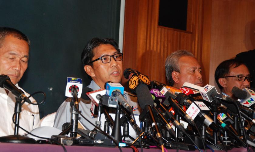 Department of Civil Aviation Director-General Datuk Azharuddin Abdul Rahman speaks at a news conference at a hotel near the Kuala Lumpur International Airport in Sepang March 9, 2014. u00e2u20acu201d Picture by Mohd Yusof Mat Isa