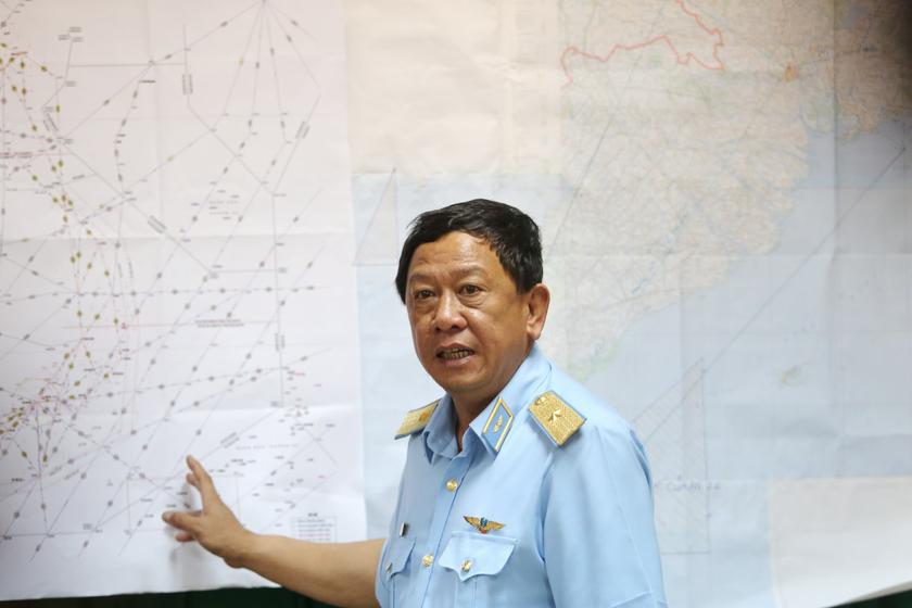 Deputy commander of Vietnam Air Force Do Minh Tuan gives a press conference at the search and rescue centre at Phu Quoc airport in Vietnam, on March 11, 2014. u00e2u20acu201d Picture by Choo Choy May