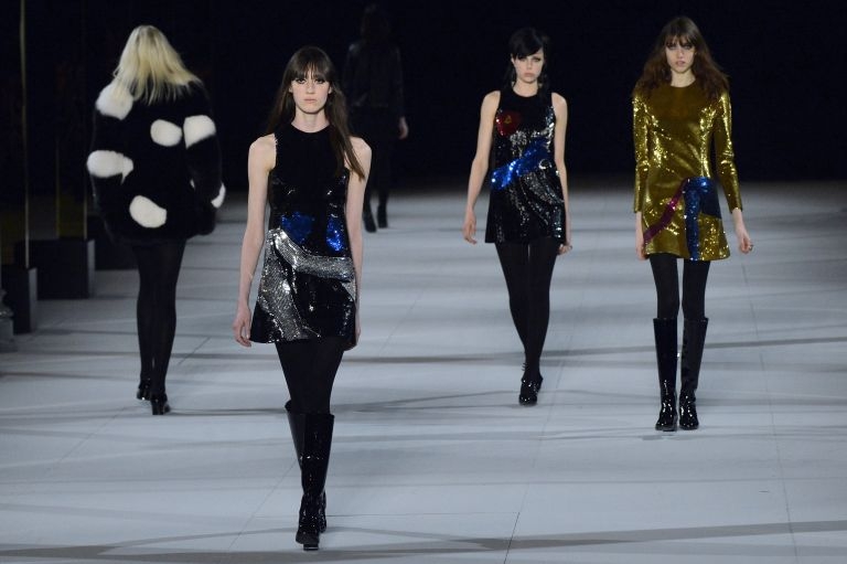 Hedi Slimane is short and shimmery at Paris fashion week. u00e2u20acu201dAFP pic 
