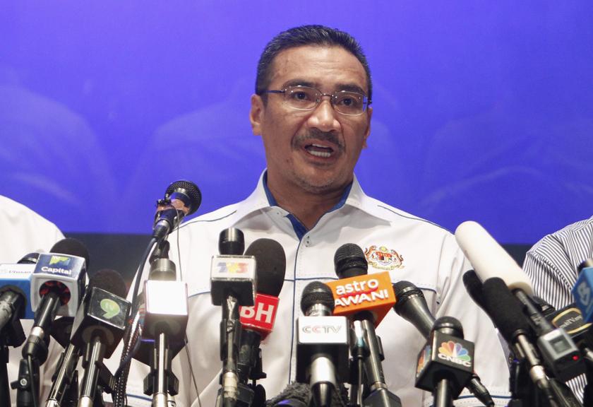 Datuk Seri Hishammuddin Hussein speaks at a news conference at a hotel near Kuala Lumpur International Airport in Sepang March 9, 2014. . u00e2u20acu201d Reuters pic