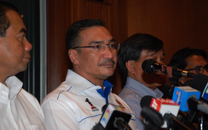 Datuk Seri Hishammuddin Hussein speaks at a news conference at a hotel near the Kuala Lumpur International Airport in Sepang March 9, 2014. u00e2u20acu201d Picture by Mohd Yusof Mat Isa