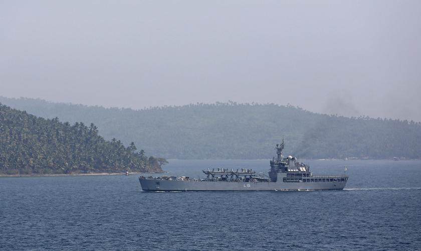 Indian Navy ship INS Kesari, involved in search operations for the missing Malaysia Airlines Flight MH370, arrives at the naval base in Port Blair, the capital of India's Andaman and Nicobar islands, March 17, 2014. u00e2u20acu201d Reuters pic