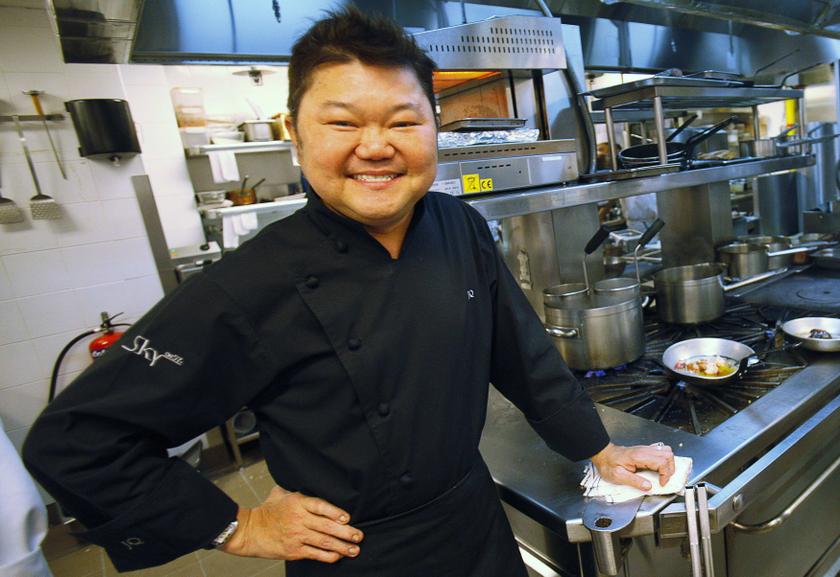 Singaporean chef Justin Quek poses in his kitchen at Sky On 57 restaurant at Marina Bay Sands in Singapore November 4, 2013. u00e2u20acu201d Reuters pic