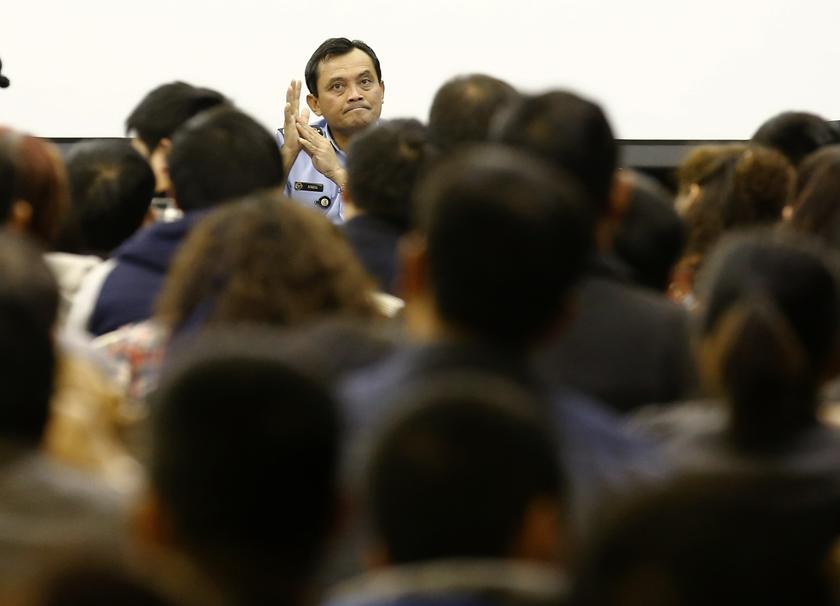 Malaysia's Lieutenant General Ackbal Samad listens to a question from a family member of a passenger onboard the missing Malaysia Airlines Flight MH370 during a briefing at a hotel in Beijing March 21, 2014. u00e2u20acu201d Reuters pic