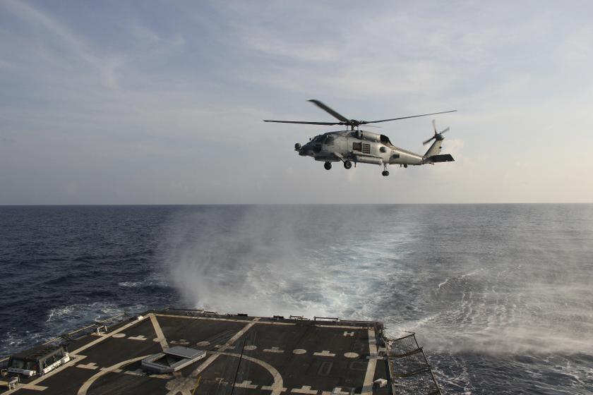 A US Navy SH-60R Seahawk helicopter takes off from the destroyer USS Pinckney in the Gulf of Thailand, to assist in the search for missing Malaysian Airlines flight MH370, in this March 9, 2014 handout picture. u00e2u20acu201d Reuters pic