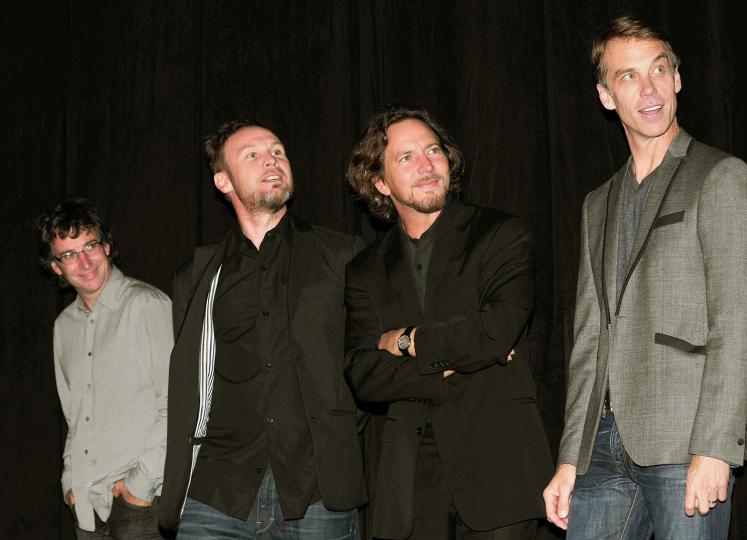 (From left) Pearl Jam's Stone Gossard, Jeff Ament, Eddie Vedder and Matt Cameron. u00e2u20acu201d AFP pic