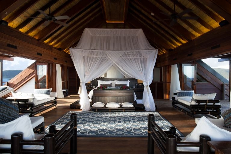 The master bedroom of the Great House on Sir Richard Branson's Necker Island in the British Virgin Islands. u00e2u20acu201d AFP pic