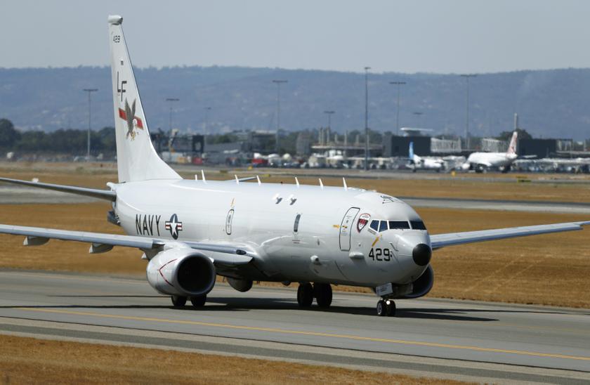 A US Navy Poseidon P8 maritime surveillance aircraft taxis before taking off at Perth International Airport, March 28, 2014. u00e2u20acu201d Reuters pic