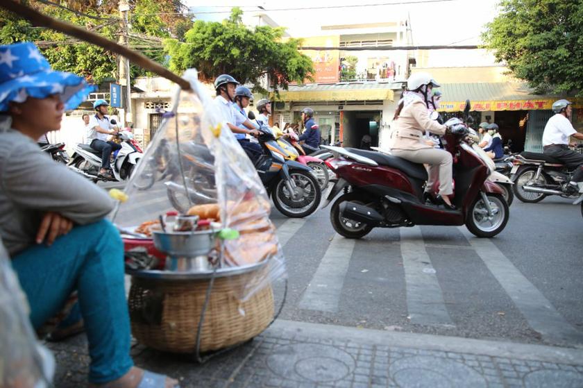 A bicycle in Rach Gia. Bycicles are rare though; most ride motorbikes.