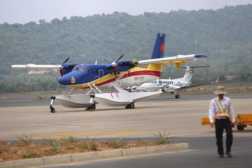 One of the planes stationed at the search and rescue centre for the missing MH370 aircraft at Phu Quoc airport, on March 11, 2014. u00e2u20acu201d Picture by Choo Choy May