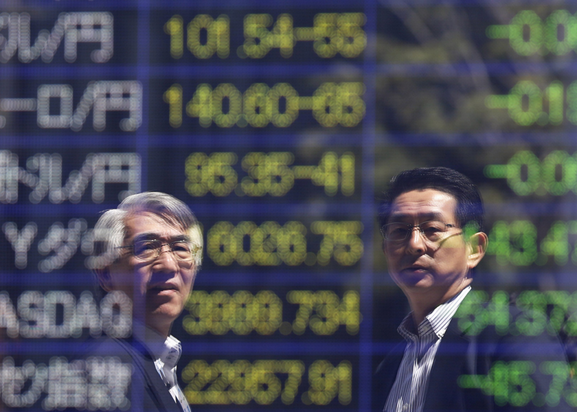 Asian share markets gave up more ground in early trade today after a dismal week on Wall Street, helping underpin the safe-haven yen, April 14, 2014. u00e2u20acu201d Reuters pic