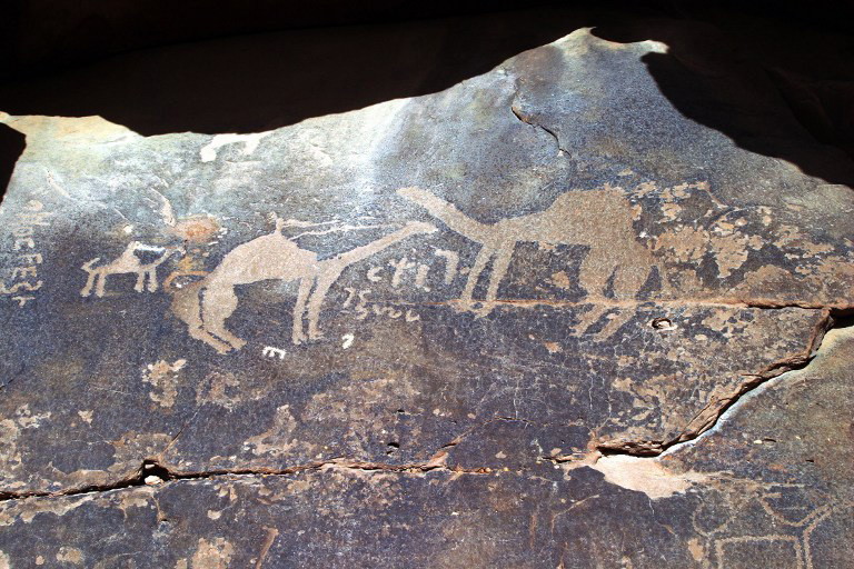 The carvings dating back to 3000 BC are little understood but are now under threat of vandals, April 20, 2014. u00e2u20acu201d AFP pic