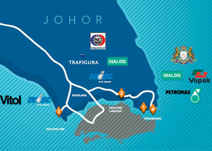 An Iskandar Malaysia map showing Pengerang at the southeastern tip of Johor. Courtesy Iskandar Malaysia map