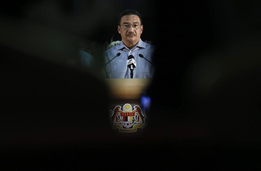 Malaysiau00e2u20acu2122s Defence Minister and acting Transport Minister Hishammuddin Hussein speaks at a news conference at the Putra World Trade Centre (PWTC) in Kuala Lumpur April 5, 2014.. u00e2u20acu201d Reuters pic