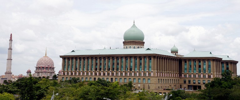 File photo shows the prime minister's office (right) and Putra mosque (left) in Putrajaya, 25 kilometres from Kuala Lumpur. u00e2u20acu201d AFP pic