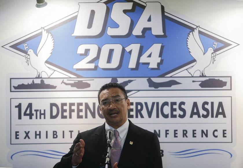 Malaysia's Defence Minister and acting Transport Minister Datuk Seri Hishammuddin Hussein speaks at a news conference at the Putra World Trade Centre (PWTC) in Kuala Lumpur April 15, 2014. u00e2u20acu2022 Reuters pic