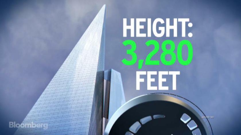 Construction on the Saudi Arabia's Kingdom Tower is underway and is expected to to be complete in 2020 in this screenshot taken from the Bloomberg Video. 