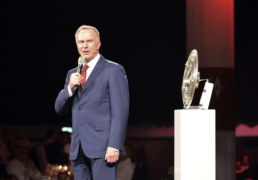 Karl-Heinz Rummenigge, CEO of Bayern Munich addresses guests at the official Champions party Postpalast in Munich, May 11, 2014. u00e2u20acu2022 Reuters pic