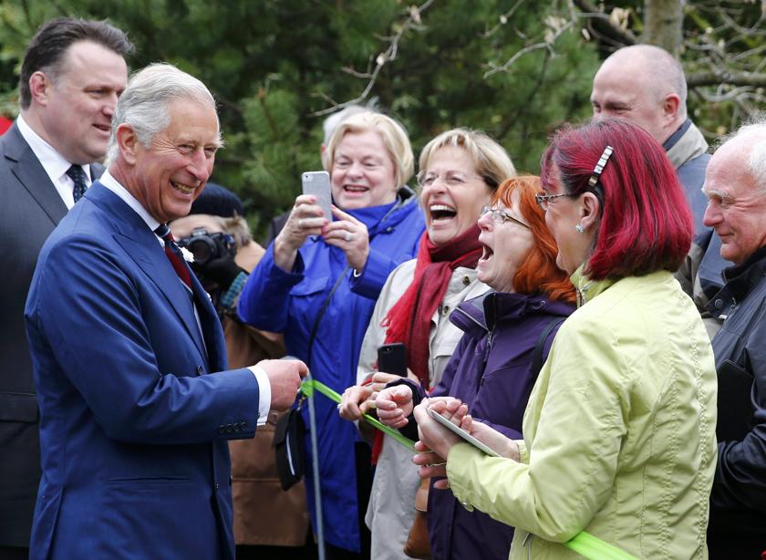 Britain's Prince Charles greets members of the public while walking in the Halifax Public Gardens in Halifax, Nova Scotia, May 19, 2014. u00e2u20acu201d Reuters pic