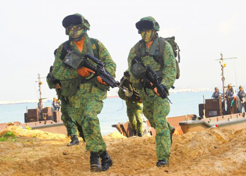 Landing of troops at the SAF Readiness Exercise at Pulau Sudong. u00e2u20acu201d Today pic