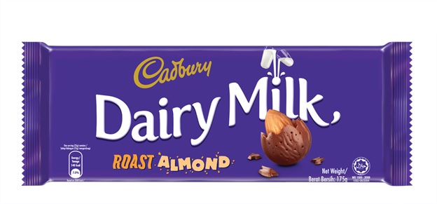 Cadbury Dairy Milk Roast Almond. 