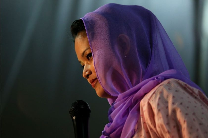 Dyana Sofya at a rally in Teluk Intan, May 18, 2014. u00e2u20acu201d Picture by Saw Siow Feng