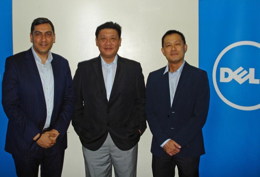 Sumir Bhatia (left), KT Ong and William Tan are optimistic that Dells storage solution will fit Malaysia's middle segment effectively, May 16, 2014. u00e2u20acu201d Pix courtesy of Digital News Asia