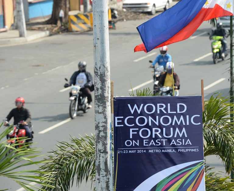 The World Economic Forum (WEF) on East Asia opening in Manila on May 21, 2014 AFP