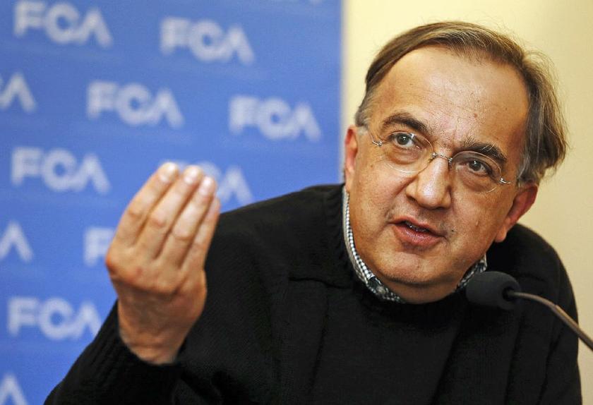 Fiat Chrysler CEO Sergio Marchionne answers questions from the media at the Chrysler World Headquarters in Auburn Hills, Michigan in this file photo taken May 6, 2014. Reuters