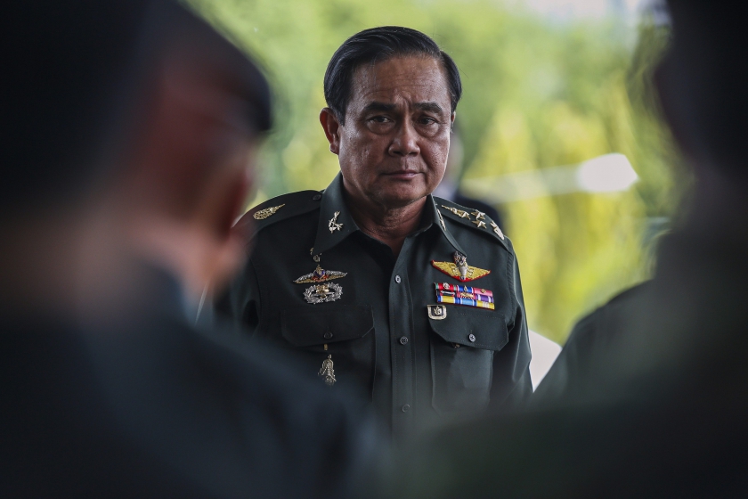 Thai Army chief General Prayuth Chan-ocha arrives before a meeting with high ranking officials at the Army Club, after the army declared martial law nationwide to restore order in Bangkok, May 20, 2014. u00e2u20acu201d Reuters pic