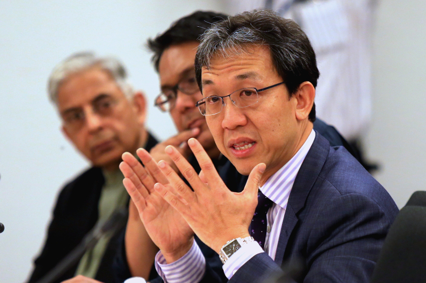 Bar Council President Christopher Leong speaks at a roundtable discussion on proposed Kelantan hudud bill at Menara Manulife in Damansara, on May 22, 2014. u00e2u20acu201d Picture by Saw Siow Feng