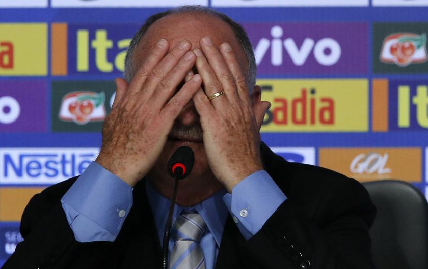 Brazilian national soccer team head coach Luiz Felipe Scolari reacts during a news conference in Rio de Janeiro May 7, 2014. u00e2u20acu201d Reuters pic