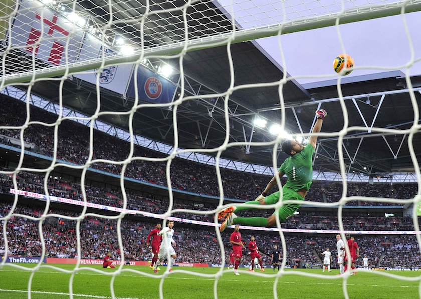 England's Daniel Sturridge (not seen) scores a goal past Peru's goalkeeper Raul Fernandez during their international friendly match at Wembley Stadium in London May 30, 2014. u00e2u20acu201d Reuters pic