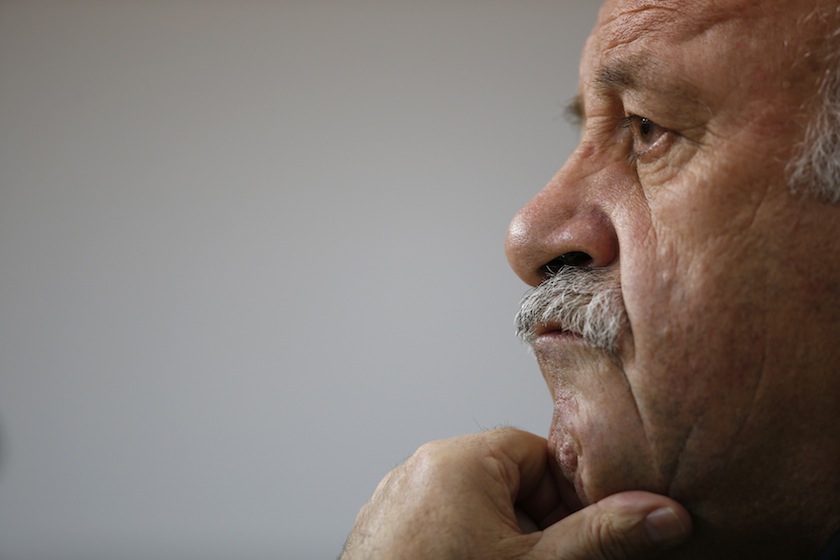 Spanish national team head coach Vicente del Bosque attends a news conference in preparation for the 2014 World Cup in Brazil, at Ramon Sanchez Pizjuan stadium in Seville, May 29, 2014. u00e2u20acu201d Reuters pic