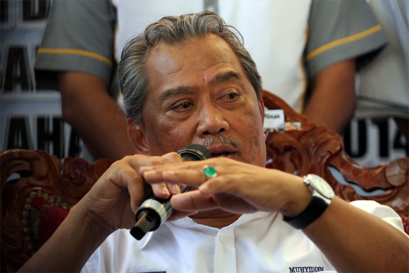 Deputy Prime Minister, Tan Sri Muhyiddin Yassin speaks to reporters after the ground-breaking ceremony of the new West Coast Expressway in Teluk Intan, Perak, May 25, 2014. u00e2u20acu201d Picture by Yusof Mat Isa