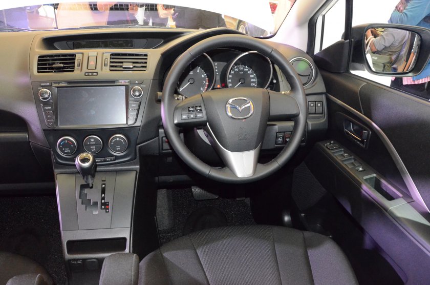 Interior view of the Mazda 5.