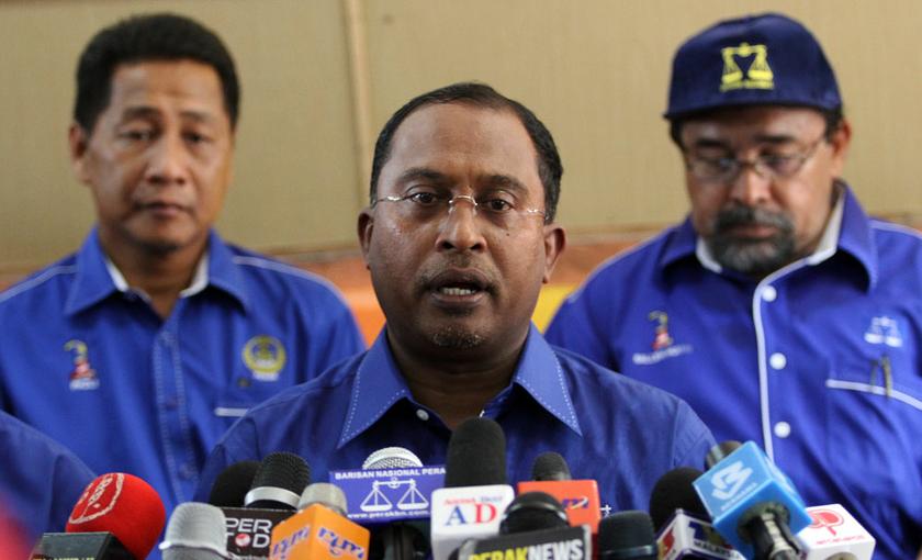 Perak Mentri Besar Datuk Zambry Abdul Kadir gives a speech in Kampung Air Hitam in Teluk Intan, Perak May 21, 2014. u00e2u20acu201d Picture by Yusof Mat Isa