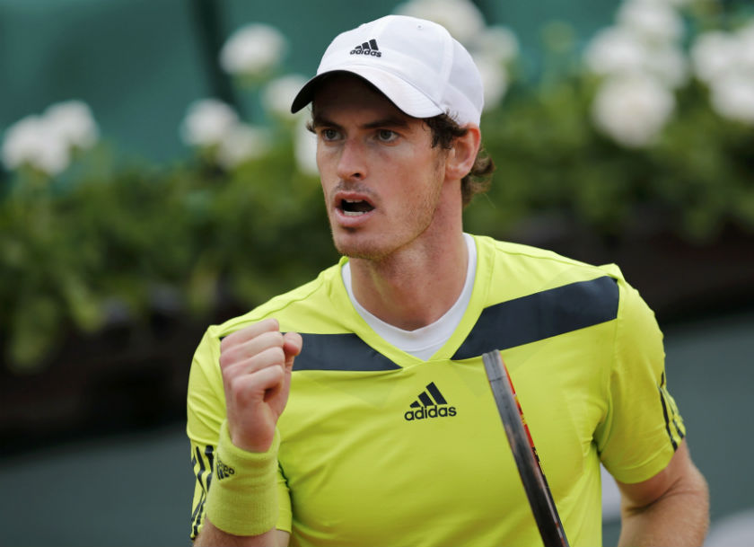 Andy Murray of Britain reacts after winning his men's singles match against Andrey Golubev of Kazakhstan at the French Open tennis tournament at the Roland Garros stadium in Paris May 27, 2014. u00e2u20acu201d Reuters pic