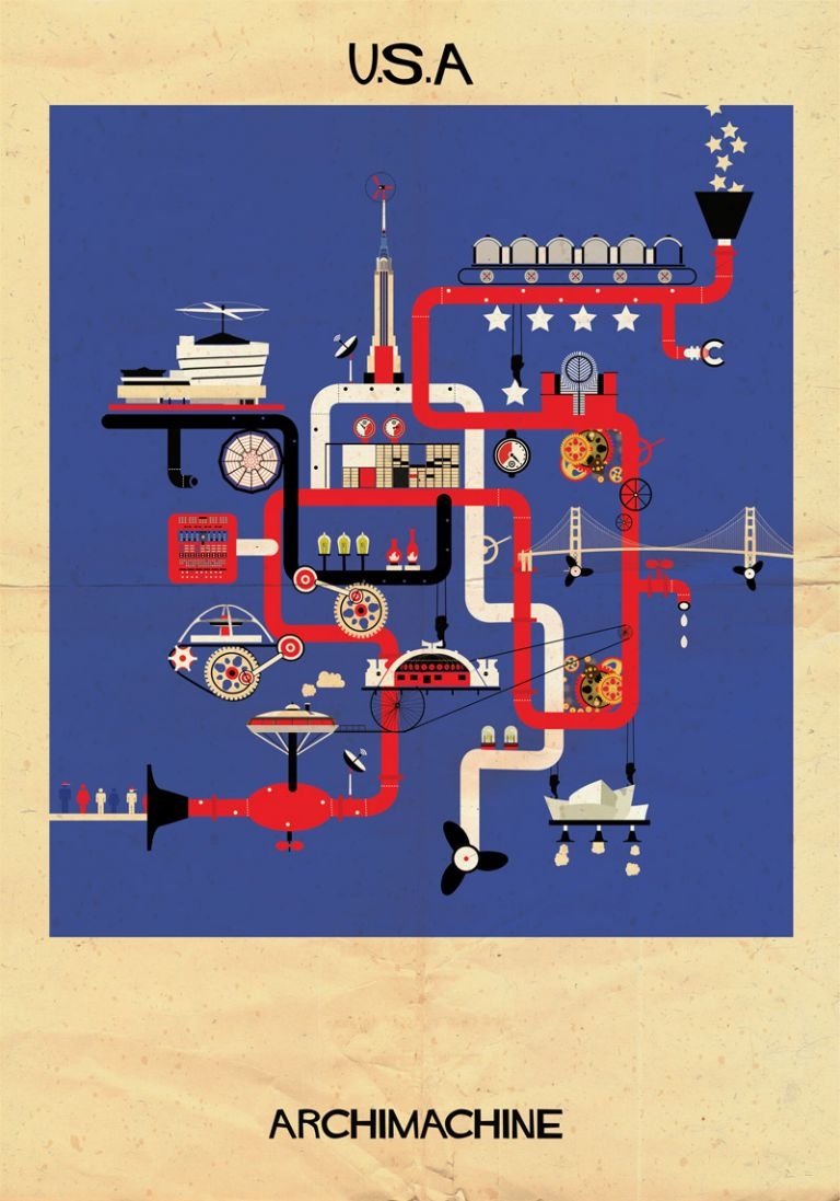 Countries depicted as architectural machines | Malay Mail