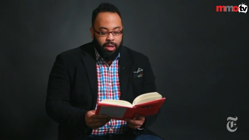 Screenshot from the New York Times' video 'The Read Around: Kevin Young'