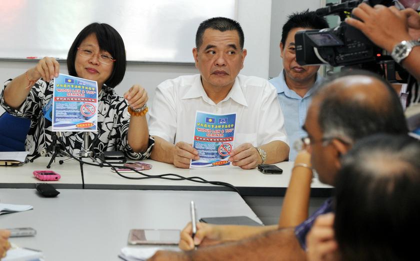 MCA Vice President Datin Paduka Chew Mei Fun speaks at the press conference for the 'Hudud Law and You' seminar in George Town, on May 9, 2014. u00e2u20acu201d Bernama pic