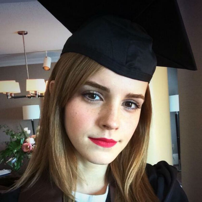 Emma Watson graduates with a bachelor's degree in English Literature. — Cover Media pic