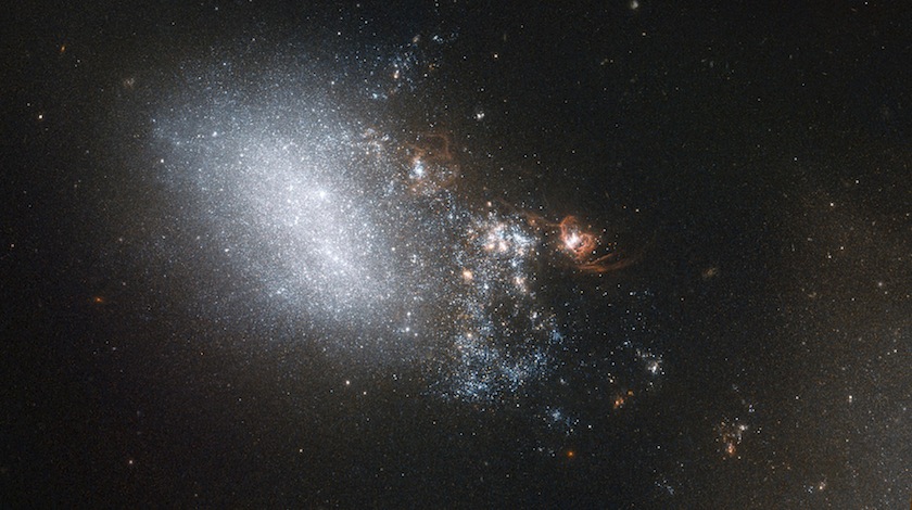 Galaxy NGC 4485 in the constellation of Canes Venatici (The Hunting Dogs) is shown in this handout provided by NASA, May 16, 2014.u00c2u00a0u00e2u20acu201d Reuters pic