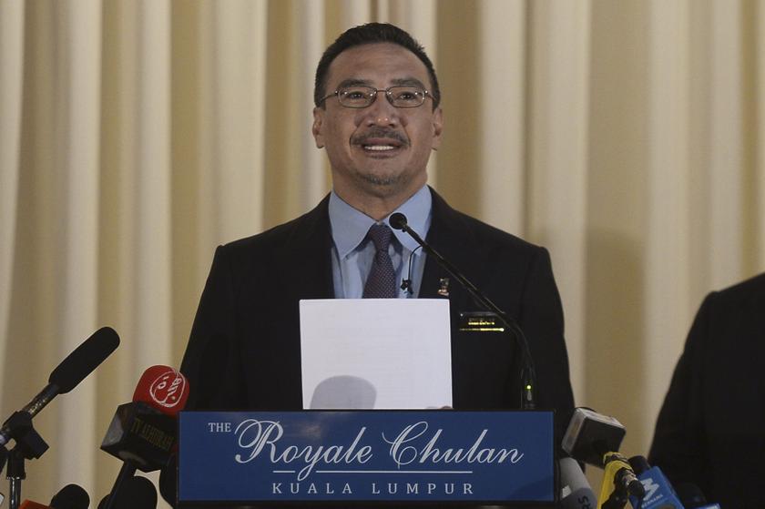 Malaysia's Defence Minister and acting Transport Minister Datuk Seri Hishammuddin Hussein speaks at a news conference inside a hotel in Kuala Lumpur April 23, 2014. u00e2u20acu201d Reuters pic